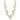 D2D 14K Dangle Beads w/Oval Link 18 inch Bead and Station Necklaces