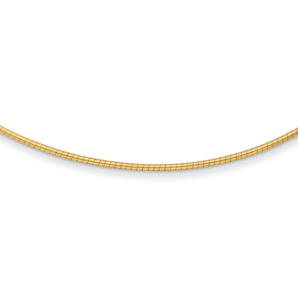 D2D 18K 1.5mm Round 18 inch Omega Necklace