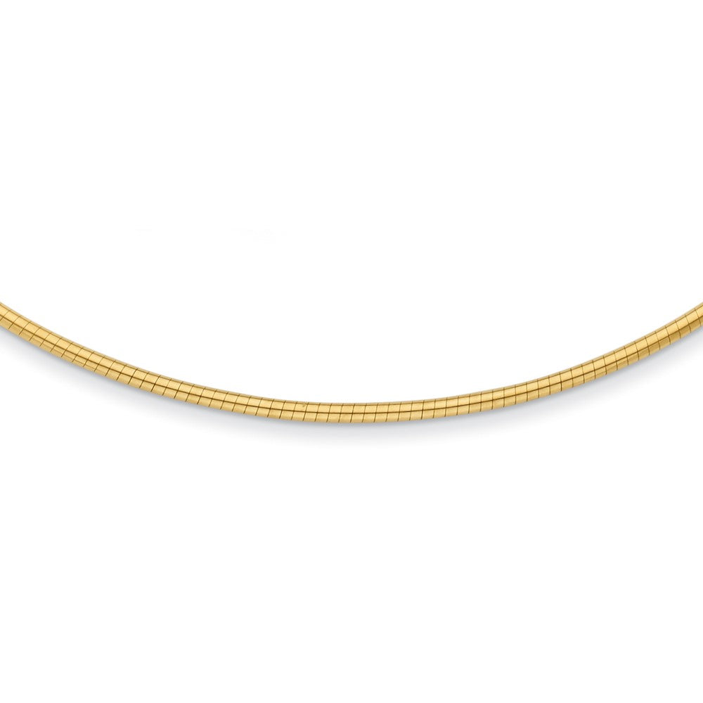D2D 18K 2mm Round 20inch Omega Necklace