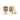 Diamond2Deal 14k Yellow Gold 5.34ct Octagon Cut Ametrine and Diamond Stud Earrings for Women