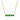 Diamond2Deal 14k Yellow Gold 1.03ct Oval Cut Emerald and Diamond Bar Pendant Necklace 18"